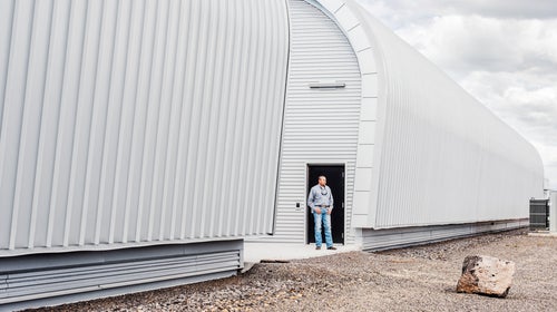 Site manager Scott Moore outside Apple's data center in Prineville, Oregon.