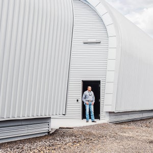 Site manager Scott Moore outside Apple's data center in Prineville, Oregon.