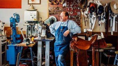 Hank Moss, of Square Dot Saddlery.