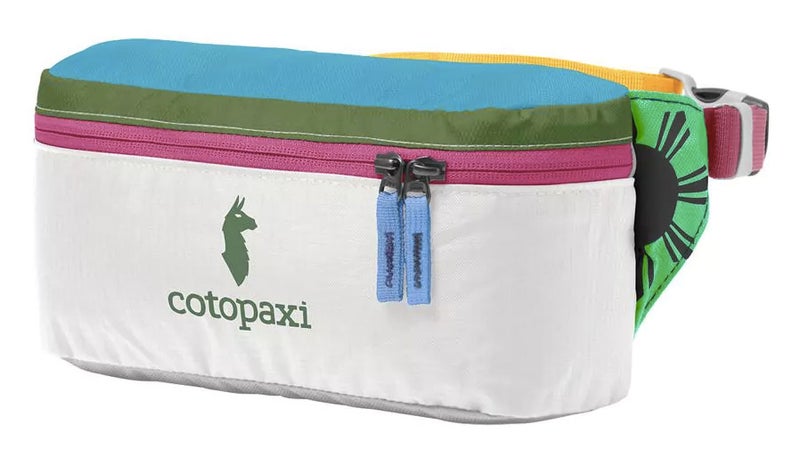 Cotopaxi's seamstresses pick assortments of off-cuts, making each fanny pack design unique.