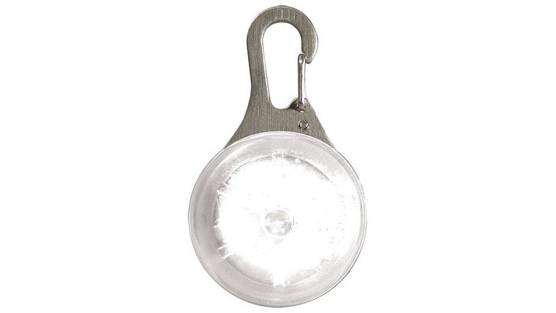 Tiny and rugged, this little light will run for 24 hours before needing a replacement battery.
