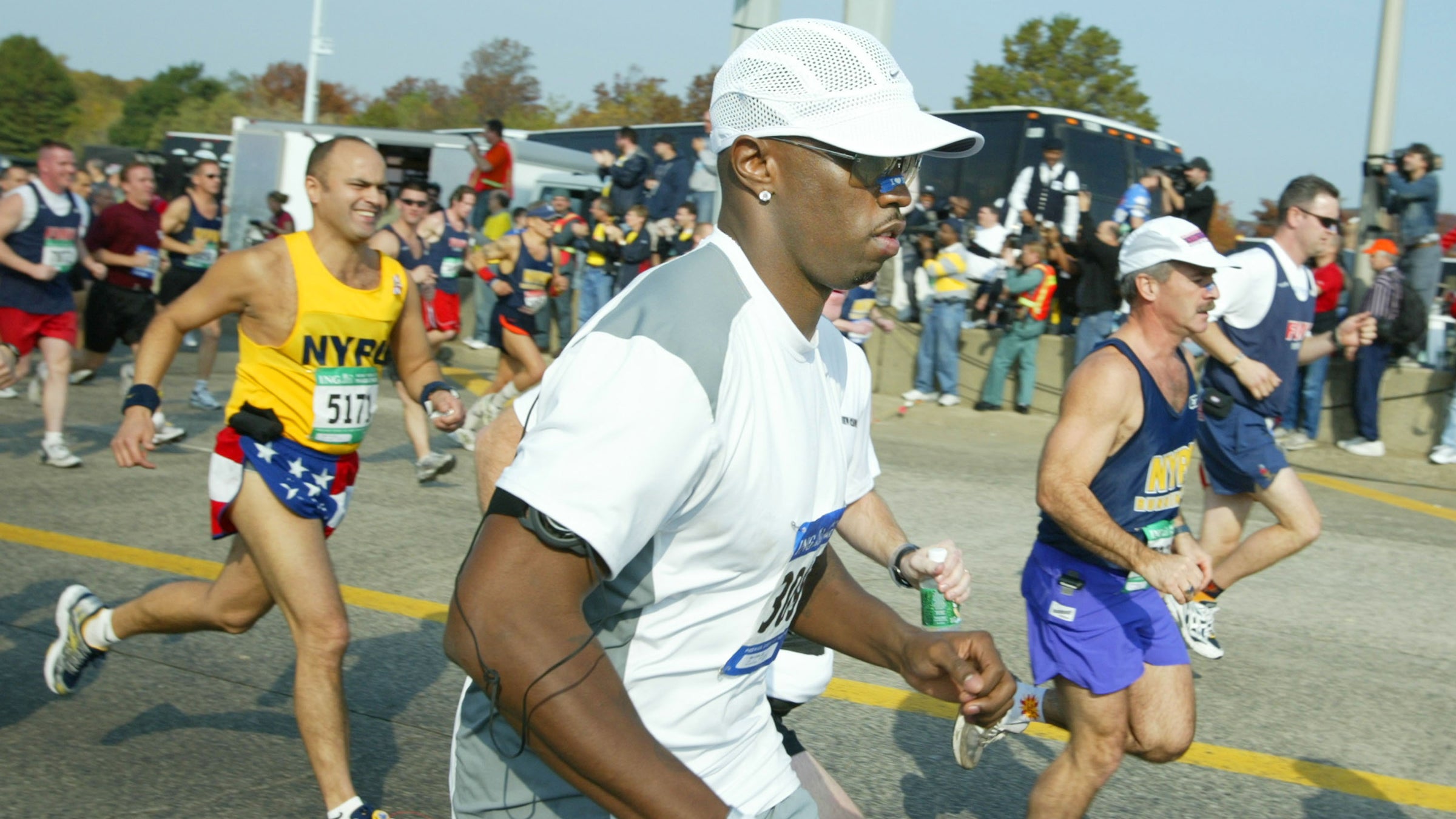 P. Diddy running the New York City Marathon in 2003.