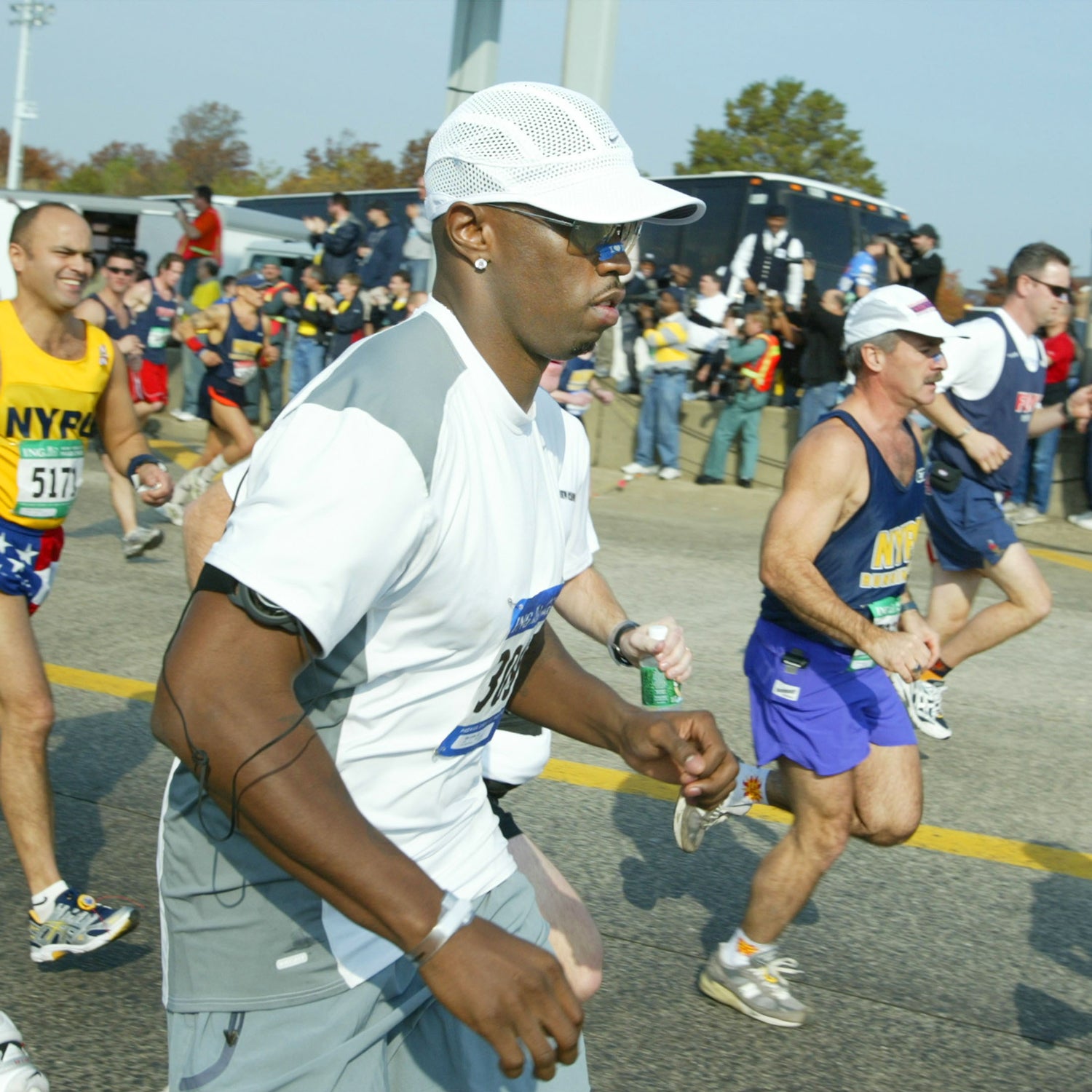 P. Diddy running the New York City Marathon in 2003.