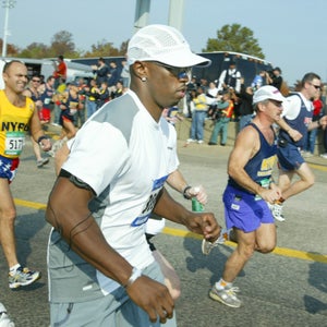 P. Diddy running the New York City Marathon in 2003.