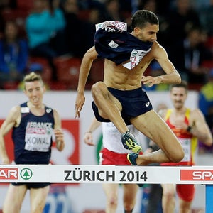 French steeplechaser Mahiedine Mekhissi-Benabbad is infamous for many things, including his premature shirtless celebration.