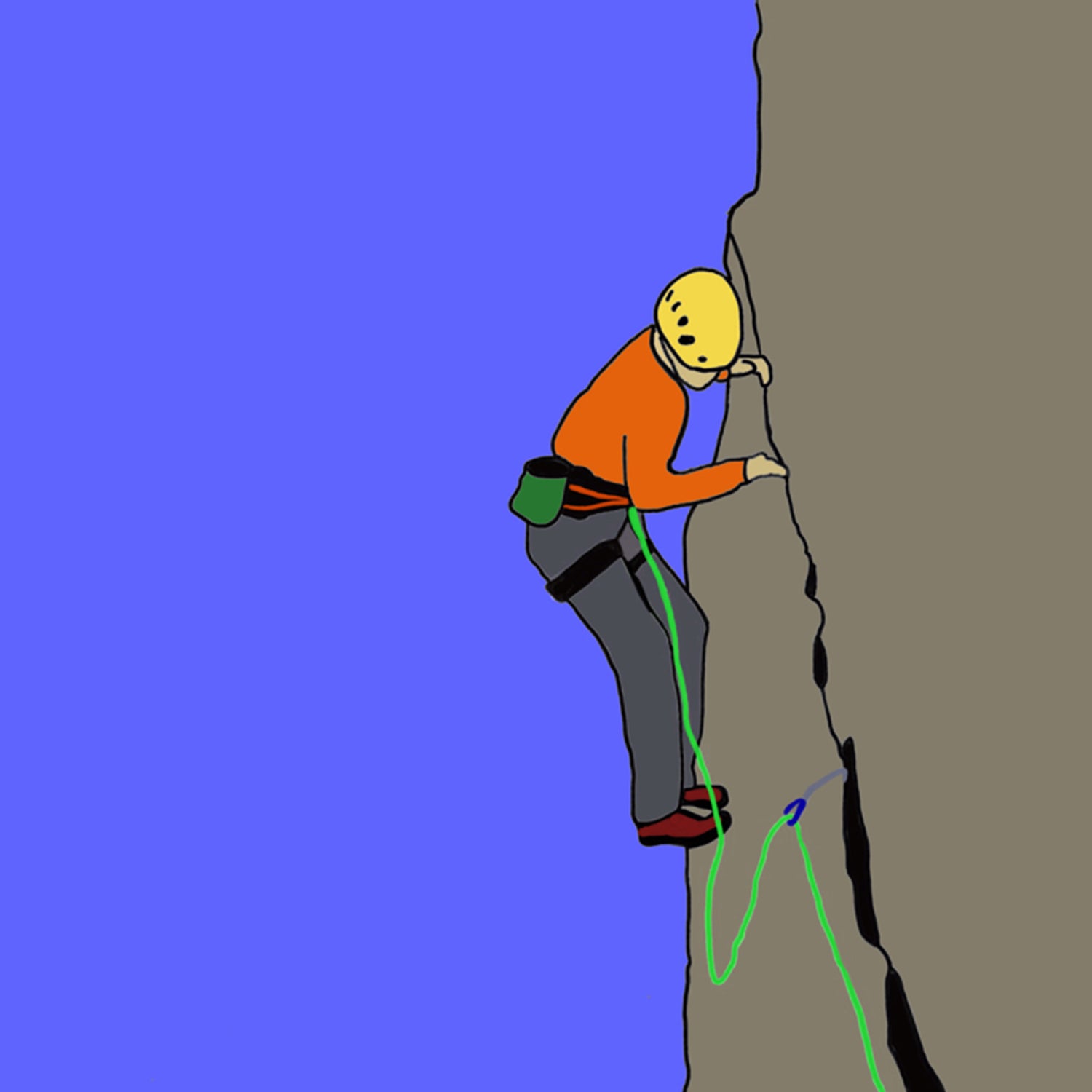 Climbers on busy routes should always exercise care to not drop gear.