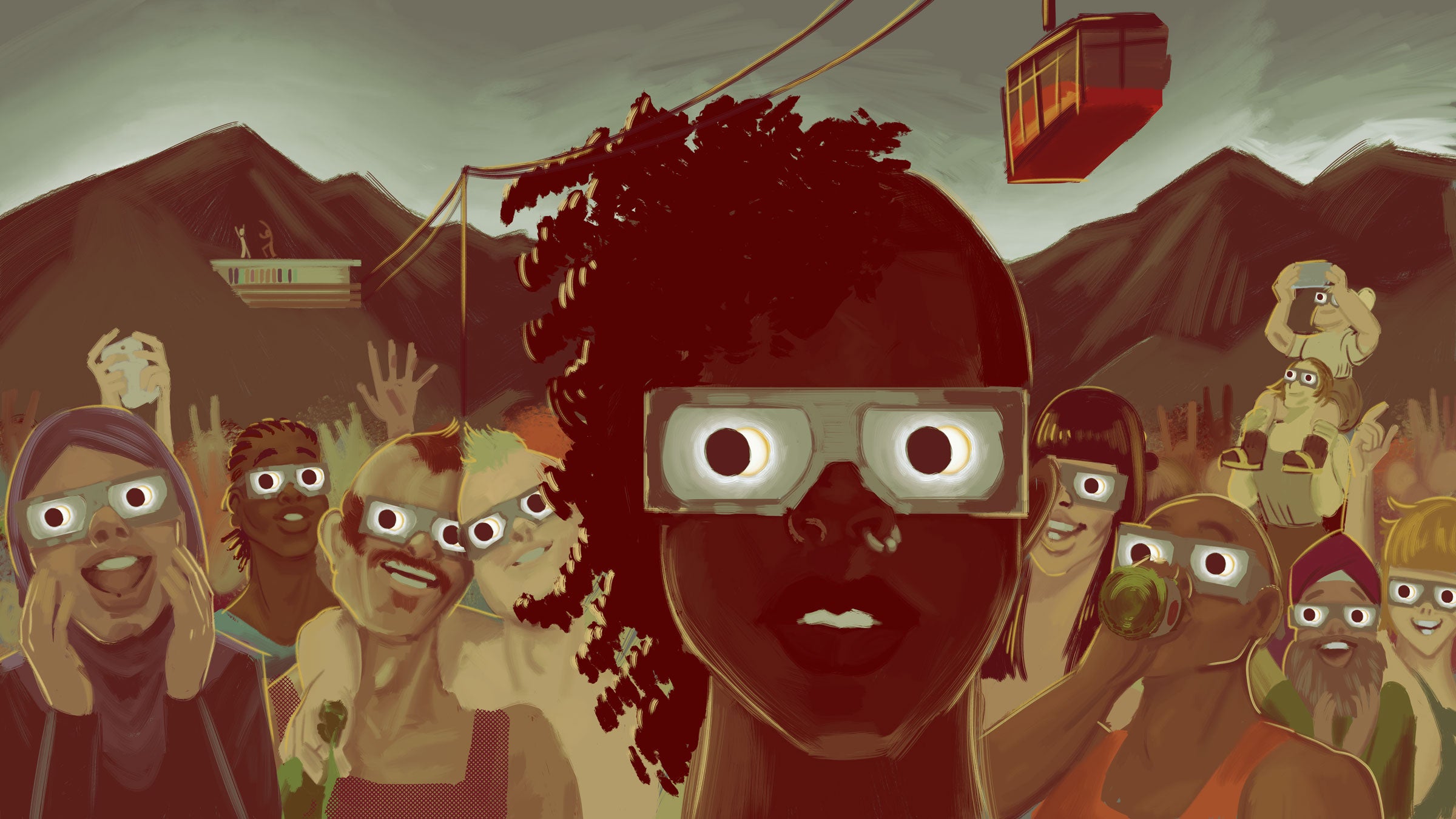 Jackson Hole usually doesn't get a crowd like this unless it snows a few feet. 