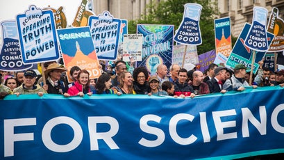 Johnson at the March for Science in Washington, D.C.