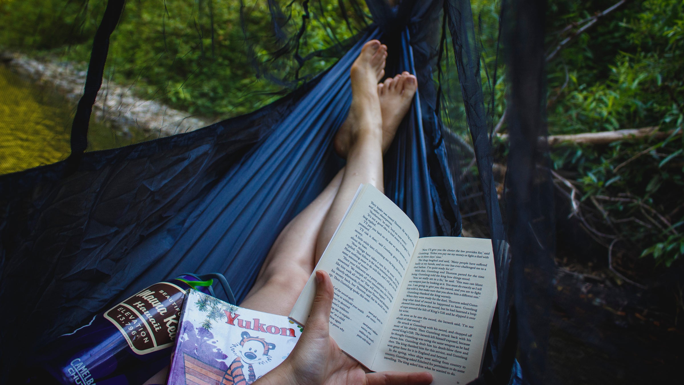 This is our ideal place to read a book, but we're not picky.