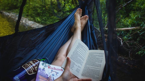 This is our ideal place to read a book, but we're not picky.