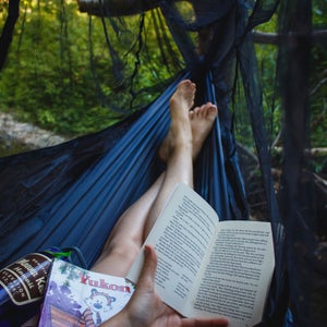 This is our ideal place to read a book, but we're not picky.