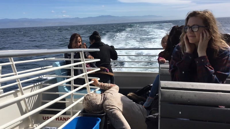 Rough seas are no fun for first-time sailers.