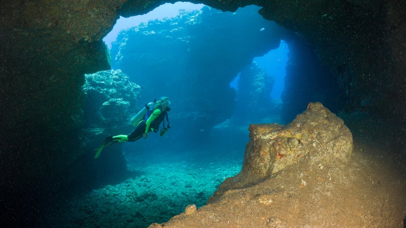 Caves of lava tubes on Lanai, Maui