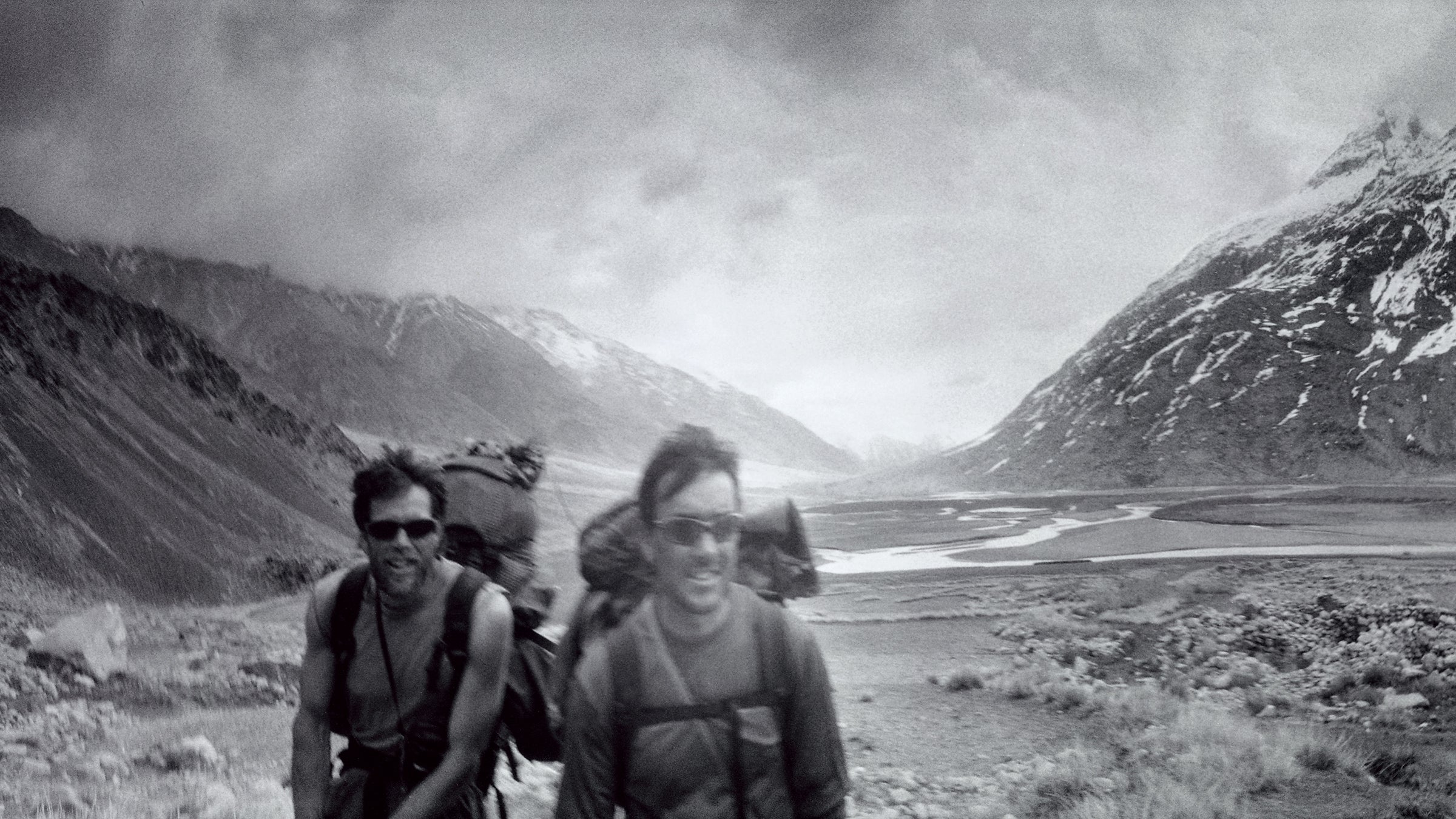 High Country: The author, left, and Doug Chabot descend from the first ascent of 19,941-foot Koh-i-Bardar.