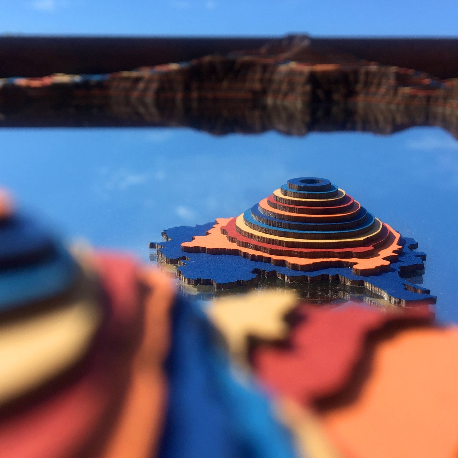 A to-scale replica of Crater Lake.