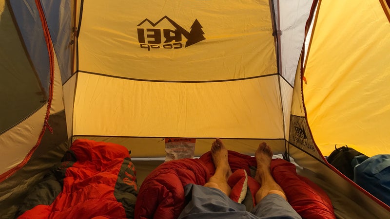A good rule of thumb when choosing a tent: always size up.