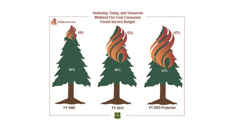 As the Forest Service spends more money fighting fires, it has less money to spend preventing them. As it has less money to spend preventing fires, it has to spend more money fighting them. Something has to change.