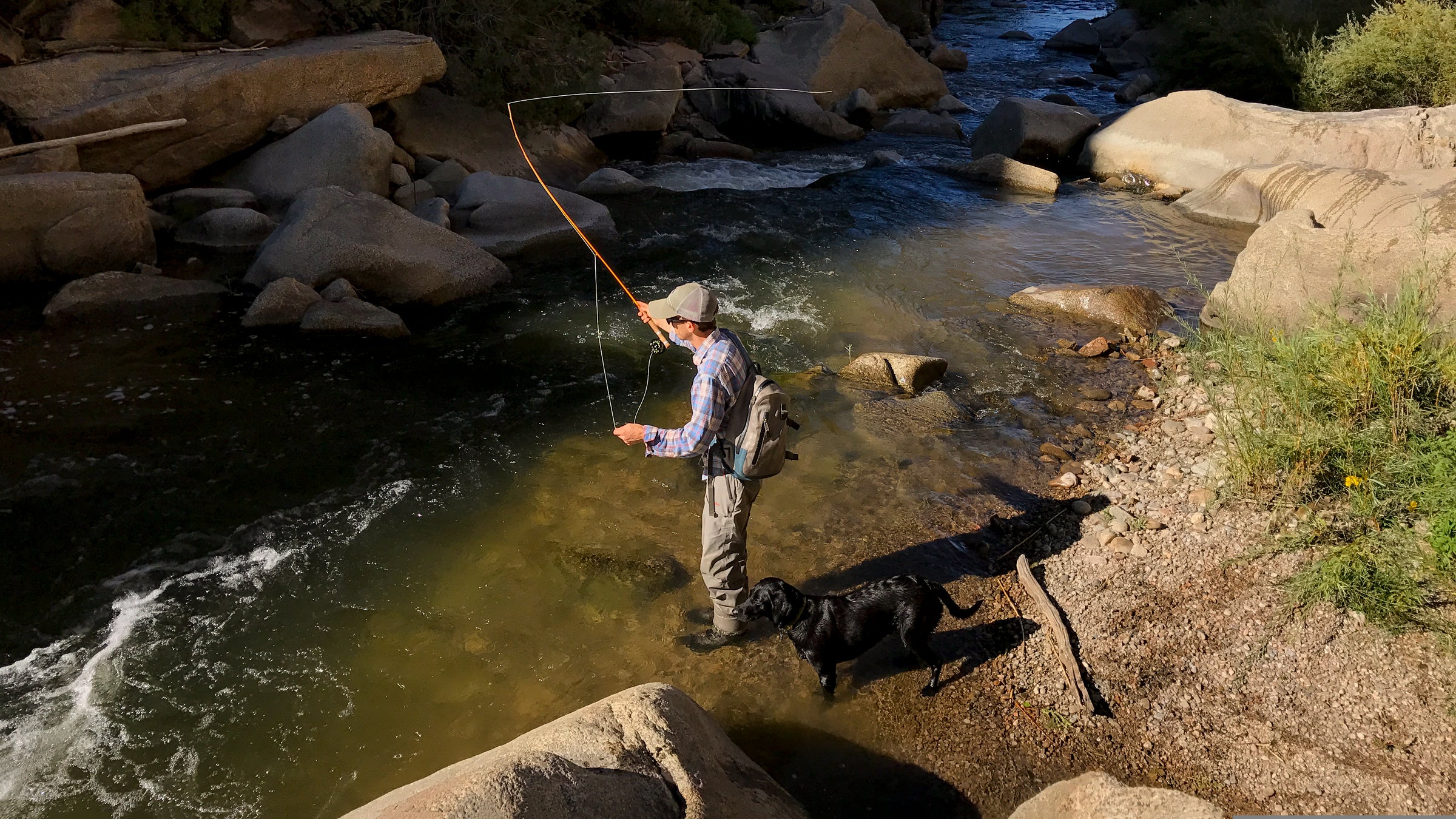 Outside editor Jonah Ogles tests some fly fishing gear.