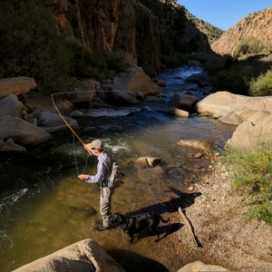 Outside editor Jonah Ogles tests some fly fishing gear.
