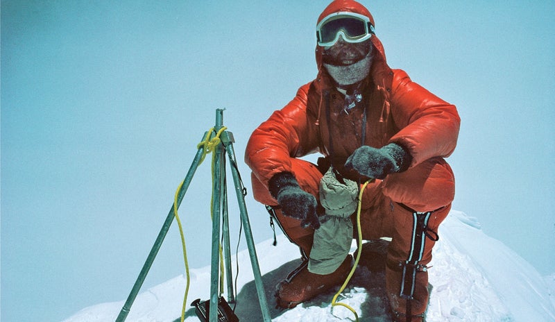 Messner on the summit of Everest, May 8, 1978.