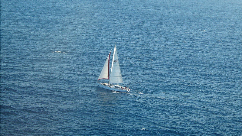 The Nilaya off the coast of New Zealand.