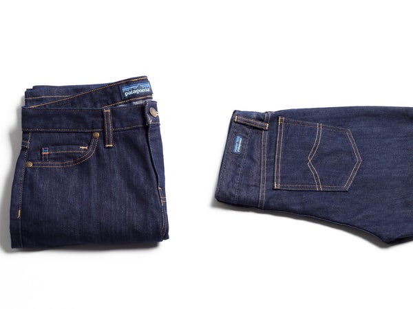 Instead of indigo, Patagonia denim is colored with a sulfur agent that uses 84 percent less water and 30 percent less energy, and produces 25 percent less CO2.