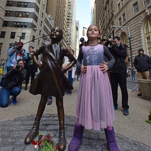 A young woman takes inspiration from Wall Street's