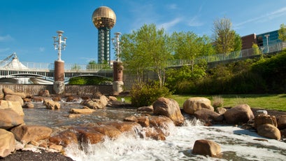 The Sunsphere in World's Fair Park, site of 1982 World's Fair, Knoxville, Tennessee.