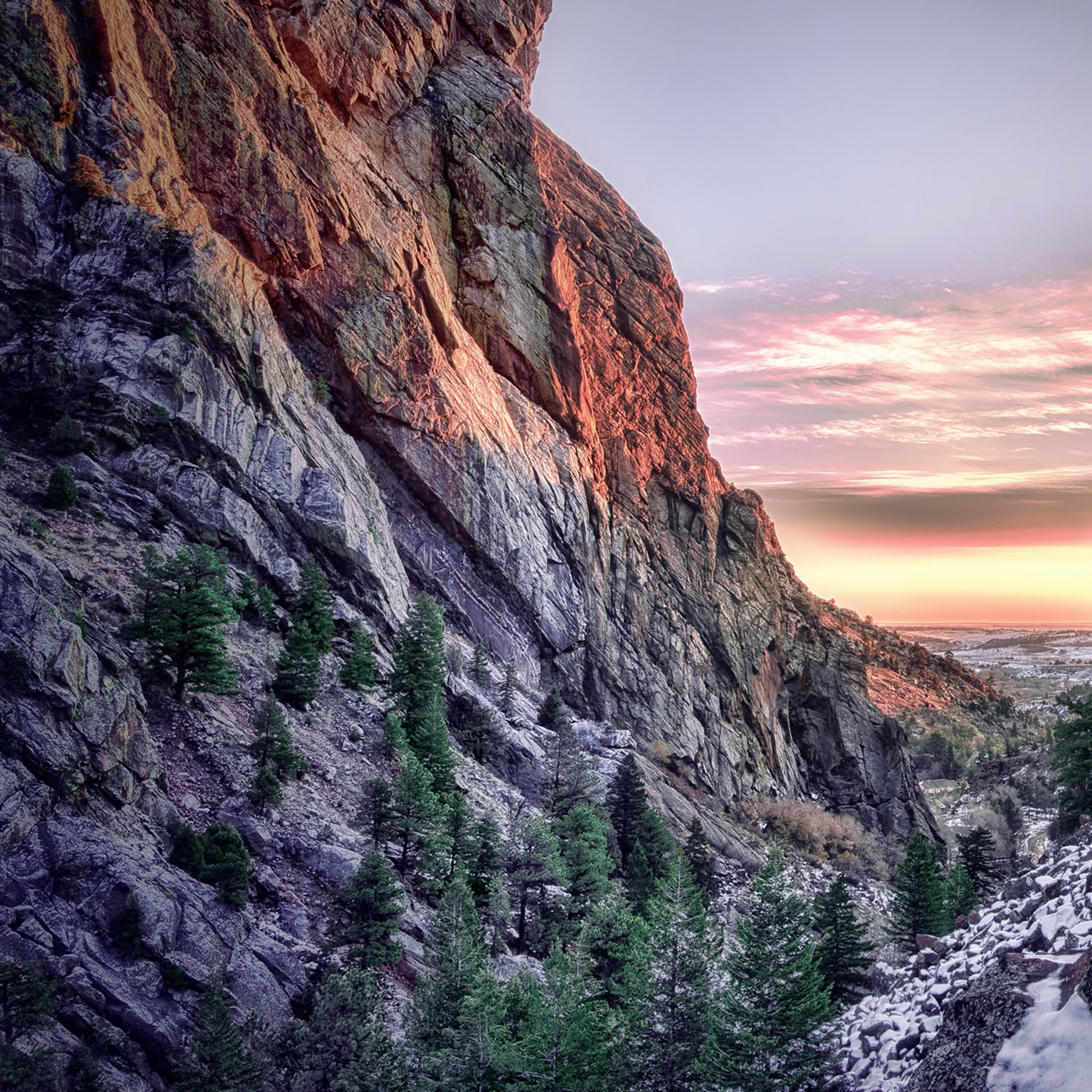 Eldorado Canyon, near Boulder, at sunrise.