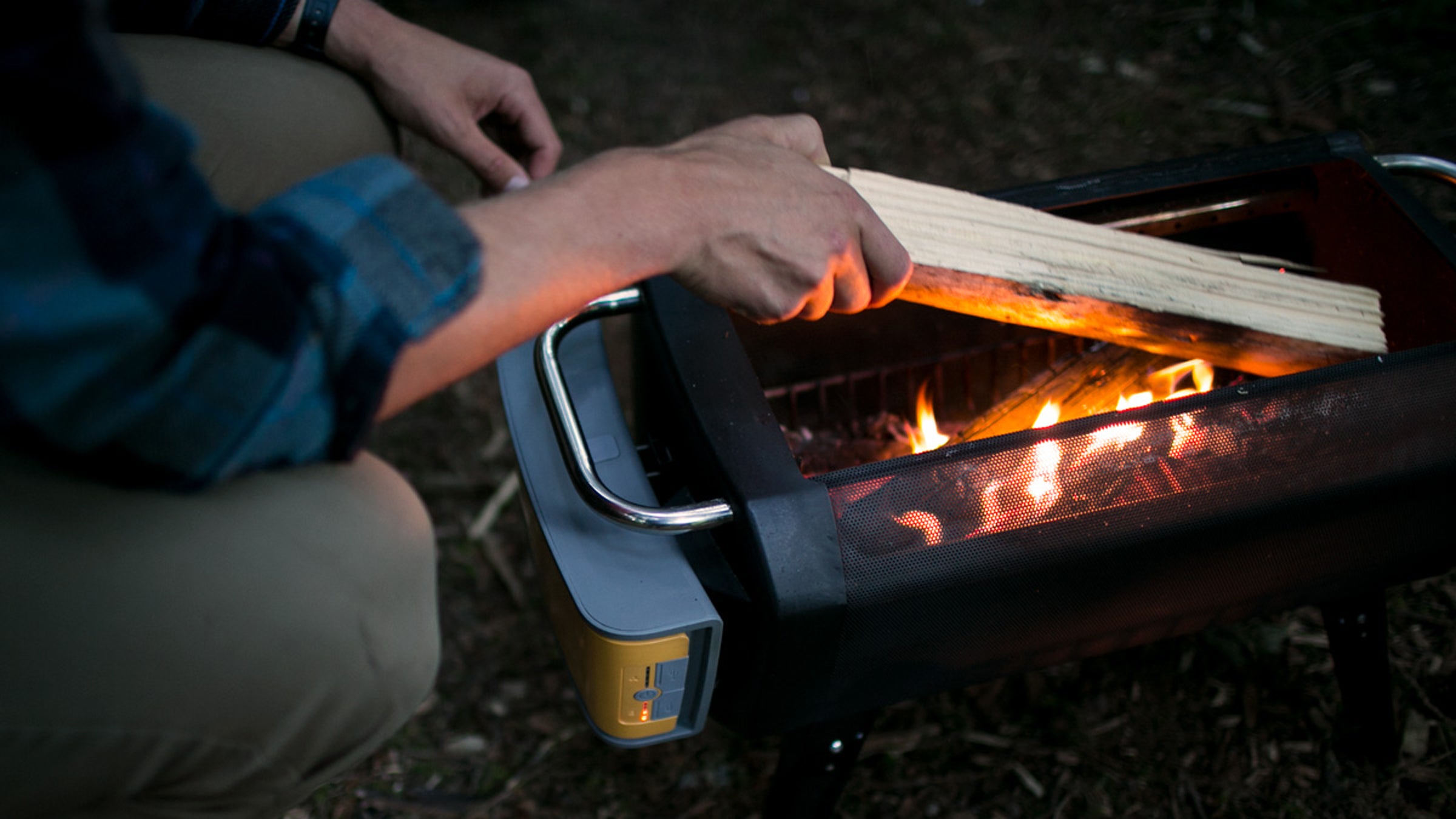 A smokeless fire pit.