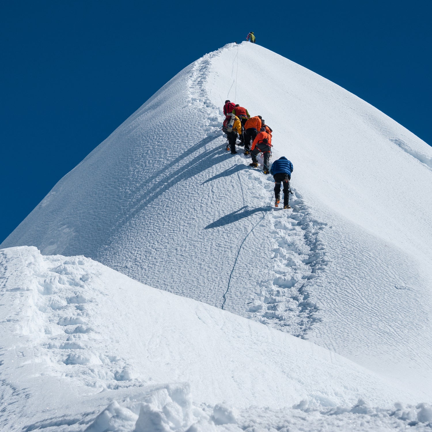 Climbing in Nepal.