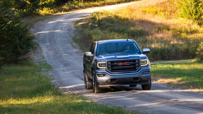 Luxury pickups like this GMC Sierra 1500 are nicer places to spend time than expensive luxury cars, while still towing, hauling, and getting down dirt roads as well as their poverty-spec stablemates.