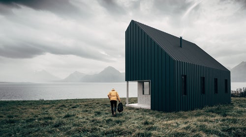 This modular home sleeps four.