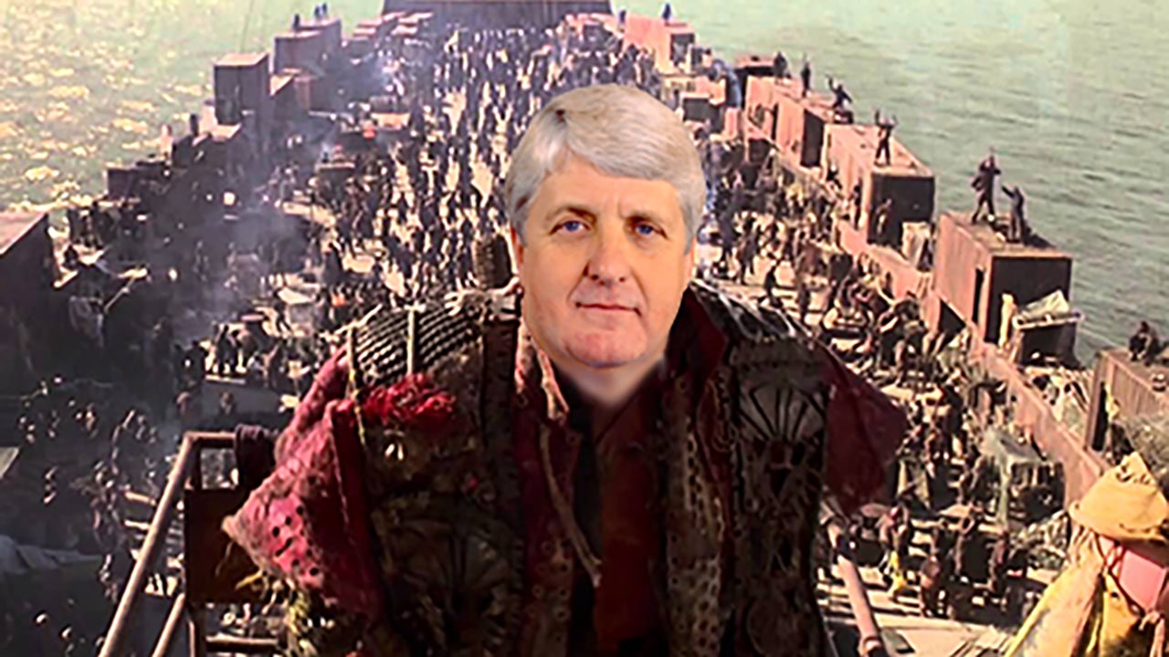 Is Bishop setting out to rule over a post-apocalyptic wasteland by controlling the last remaining oil reserves, or does it just feel like it? 