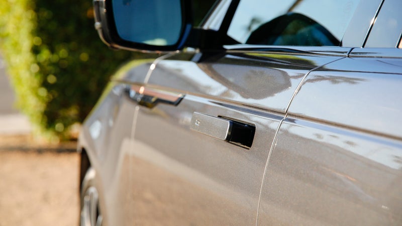 Flush door handles pop out when the vehicle is unlocked and go away once you start driving; they were always there when I wanted them. They’ll bust through 4 millimeters of ice, but I do worry about kids hanging on them.