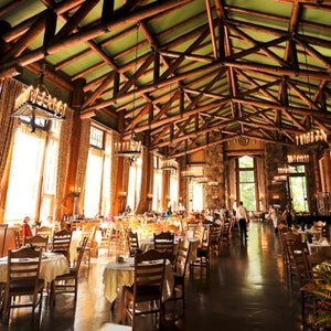The dining room of the Majestic Yosemite Hotel is not the place to wear your flip-flops.