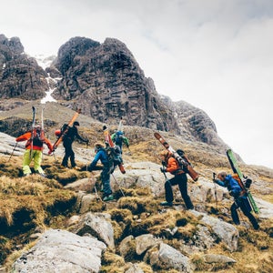 Hardy souls from the Inverness Backcountry Snowsports Club on Scotland’s Ben Nevis.