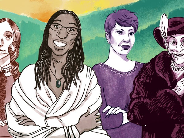 From left: Susan Fenimore Cooper, Camille Dungy, Melissa Harrison, and Karen Blixen.