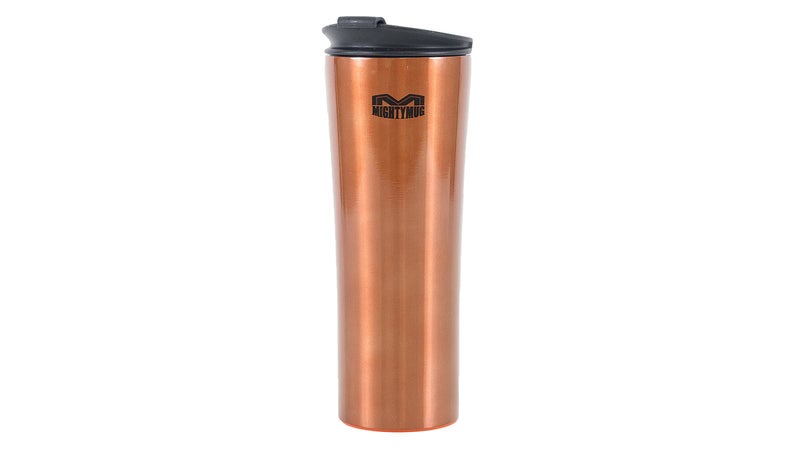 Mighty Mug: Untippable insulated travel mug.