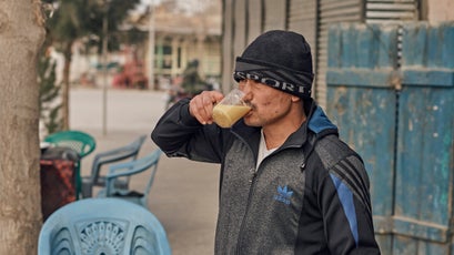 Asif Sakhi after a morning run in Shiberghan.