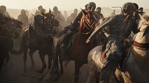 A buzkashi match in northern Afghanistan.
