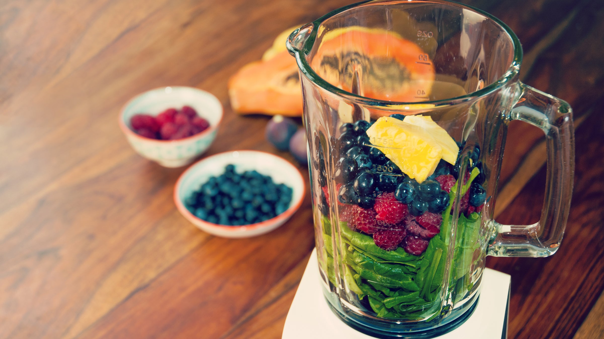 fruits and vegetables in a smoothie to show the best blenders