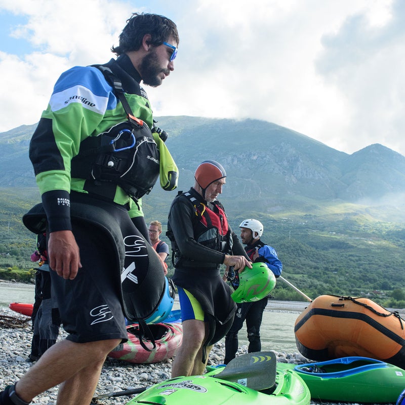 Rok Rozman, left, is a biologist and river activist in Albania. 鈥淚t鈥檚 not just about snails and fish,鈥 Rozman says of planned dams on the Vjosa. 鈥淚t鈥檚 about people, because we depend on the rivers.鈥