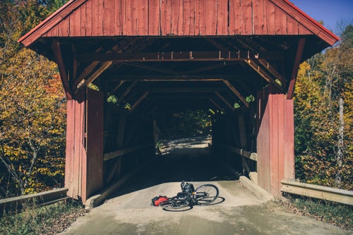 One of many covered bridges to be found in this quaint New England state.