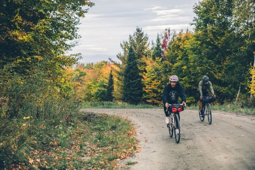 Daniel and Joe puffing up a long climb en route to Hill Farmstead for a morning beer tasting.