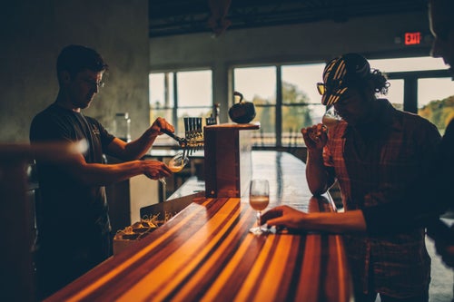 Joe properly sniffing the incredible 鈥淪elf Reliance #2鈥 , an American pale ale hopped with Vic Secret and Enigma hops from New Zealand. Perfect in every way, Self Reliance has an amazing and unmatched complexity. Joe says it might be the best beer he鈥檚 ever had. I agree.