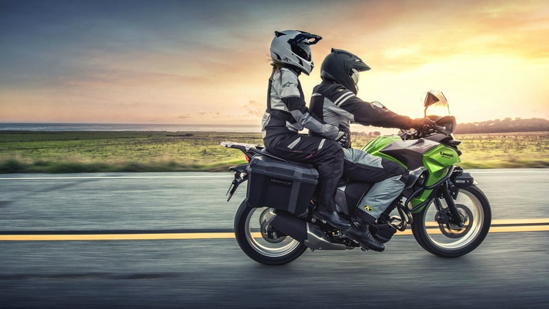 The Versys-X 300 carries a passenger better than any other beginner bike.