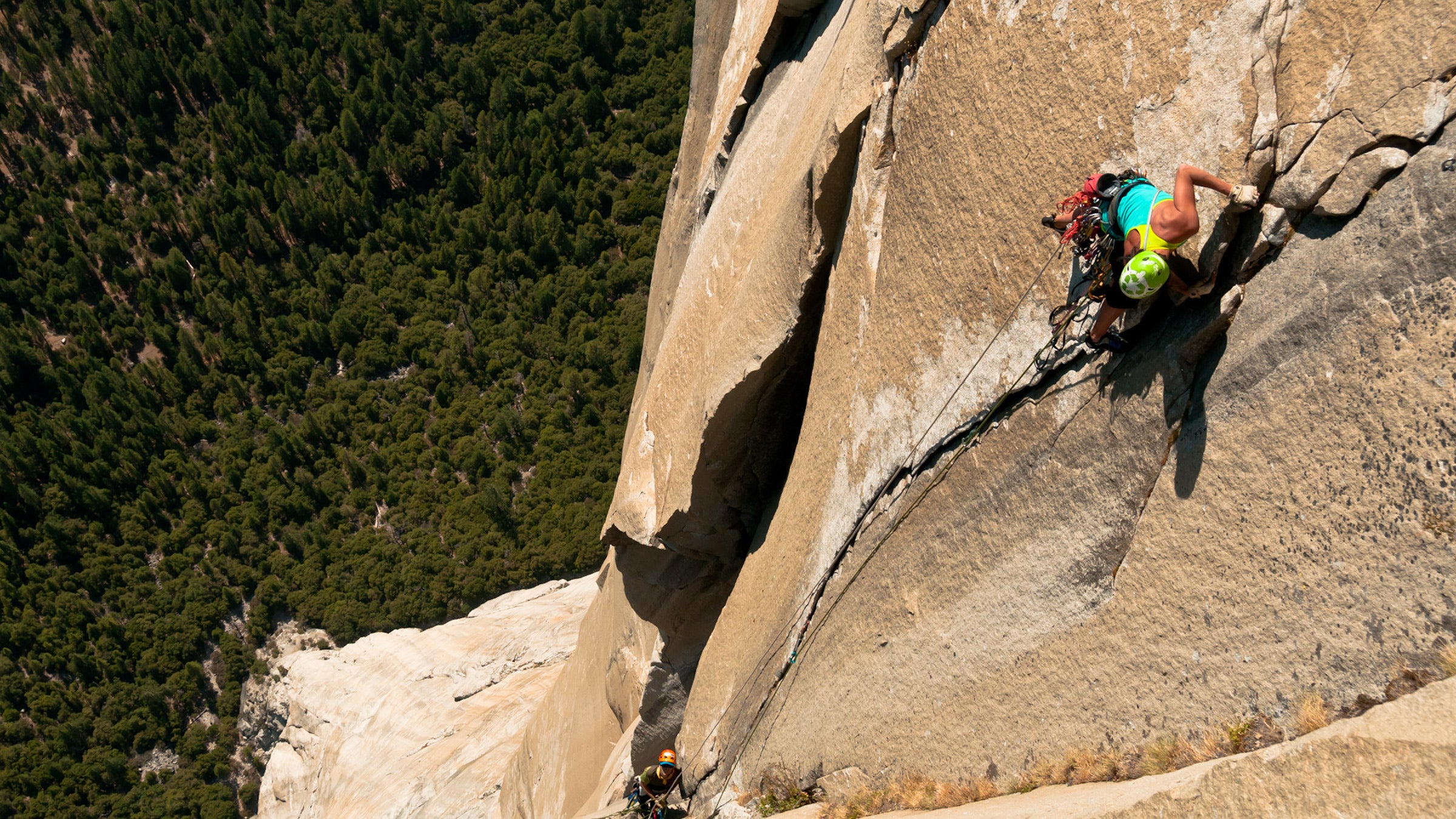 As she maneuvered the feature last October, while climbing with Josie Mckee, Brett says her mind was elsewhere.