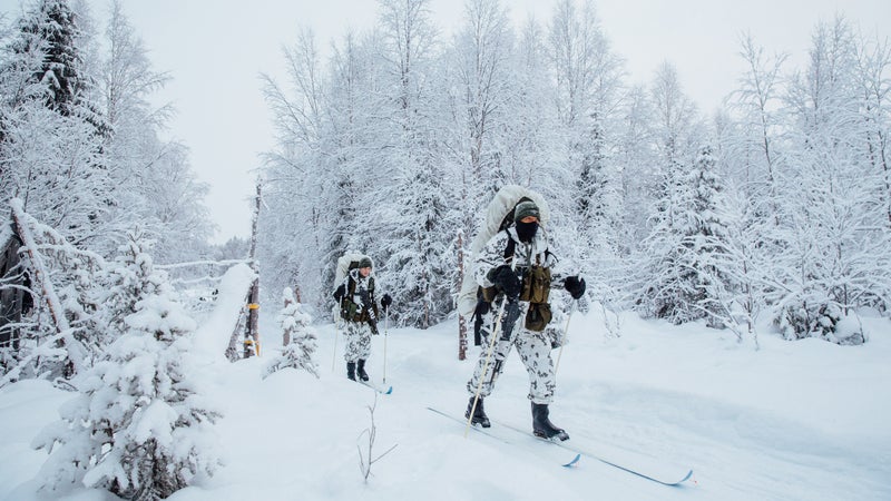 US and Finnish soldiers training in Sodankylä