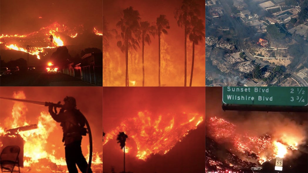 A selection of dramatic images from social media. 